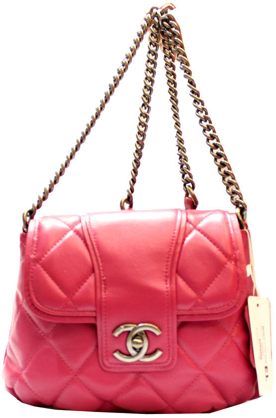 14110336401462 Túi xách hàng hiệu Chanel hồng tím da dê thời trang   HHTXCH05